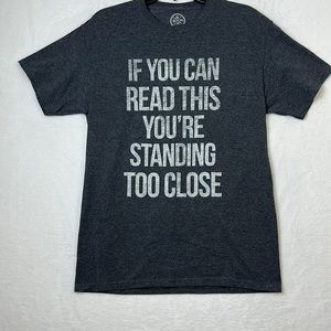 DOM Men’s Graphic Short Sleeve T-shirt Gray Size Medium